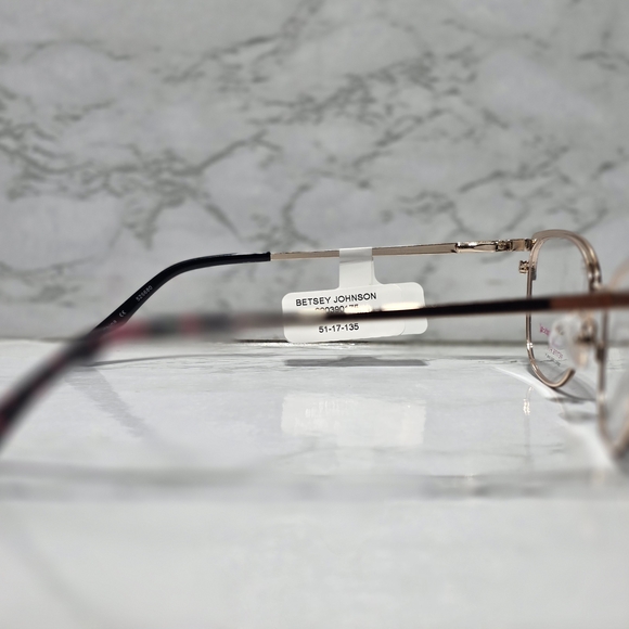 Betsey Johnson Black and Gold Women's Glasses - Picture 7 of 9